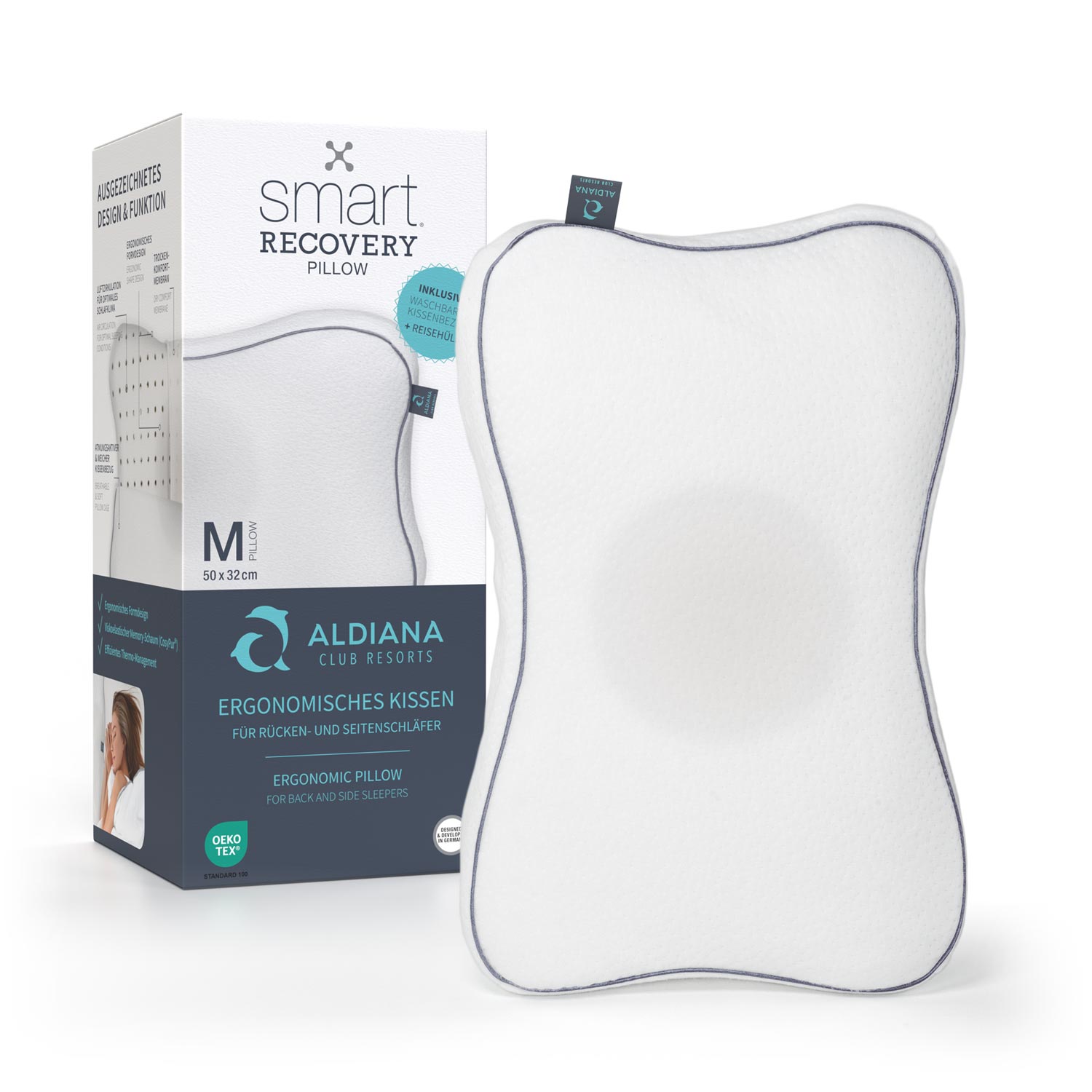 kissen aloe vera aldi Nackenkissen | Recovery Pillow Aldiana Edition | Ergonomisches Nackenstützkissen | Für Rücken-, Seiten- & Bauchschläfer
