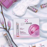 28er Monats-Packung smartsleep® BEAUTY Collagen Hyaluron Complex mit Kollagen, Hyaluronsäure, Zink, Selen und Vitaminen für den Schönheitsschlaf.